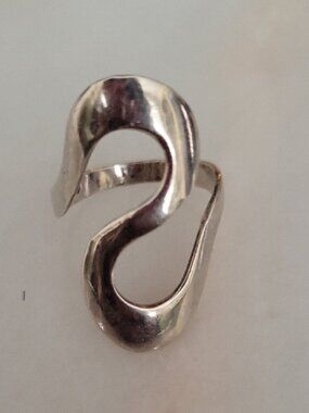 Sterling Silver Ring Contemporary Style